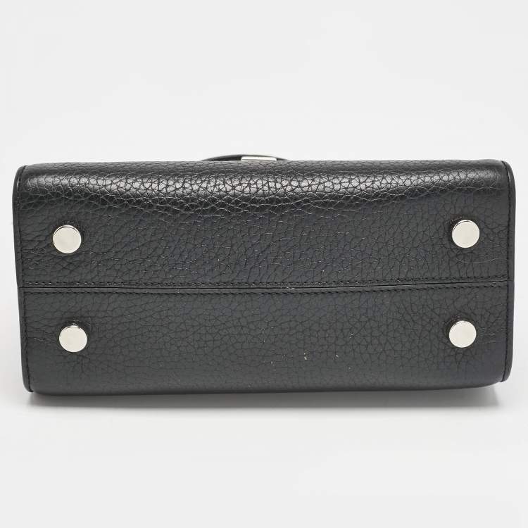 Pre Owned Dior Black Leather Mini Diorever Top Handle Bag