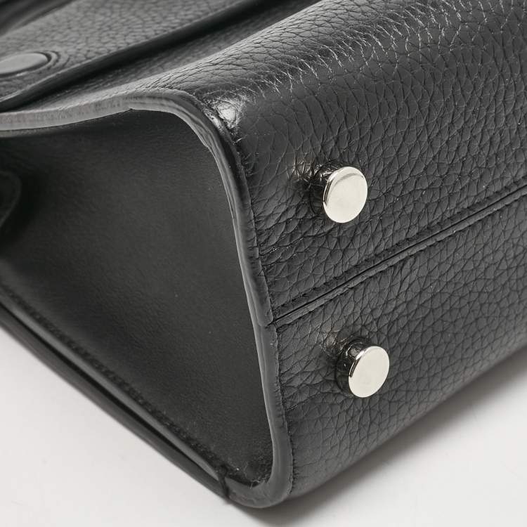 Pre Owned Dior Black Leather Mini Diorever Top Handle Bag
