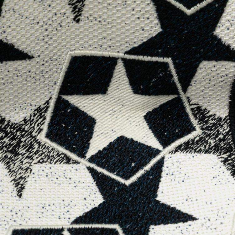 Pre Owned Dior Blue Canvas Embroidered Lucky Star Book Large Tote