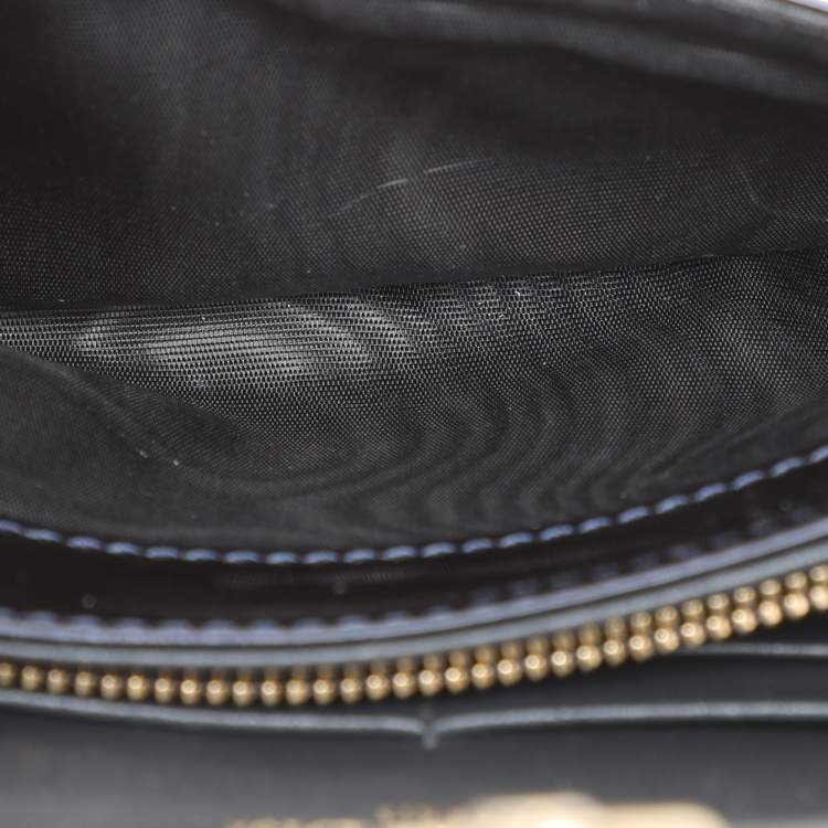 Pre Owned Dior Blue Leather Diorama Wallet on Chain