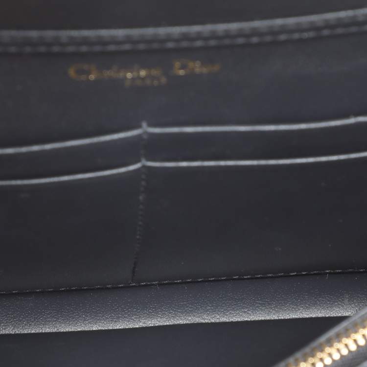 Pre Owned Dior Blue Leather Diorama Wallet on Chain