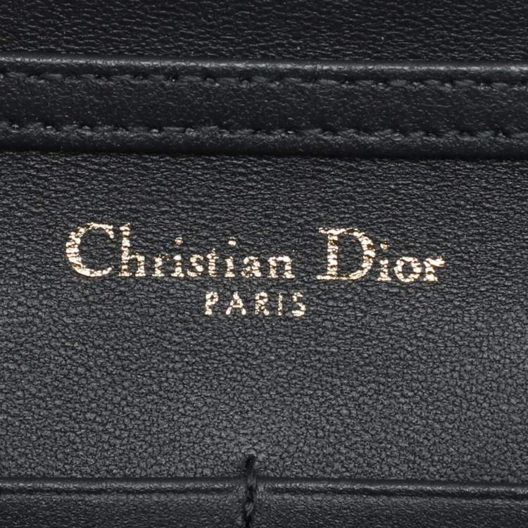 Pre Owned Dior Blue Leather Diorama Wallet on Chain