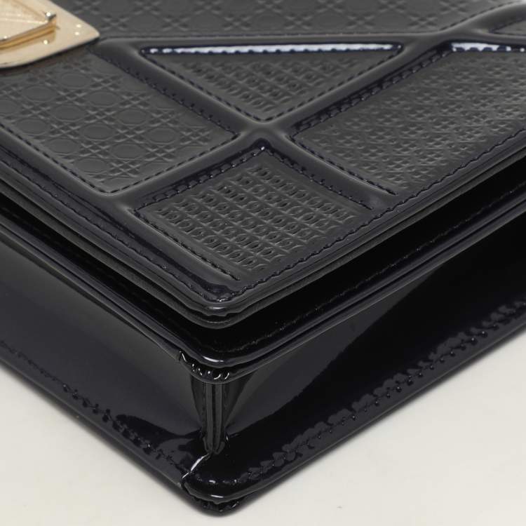 Pre Owned Dior Blue Leather Diorama Wallet on Chain