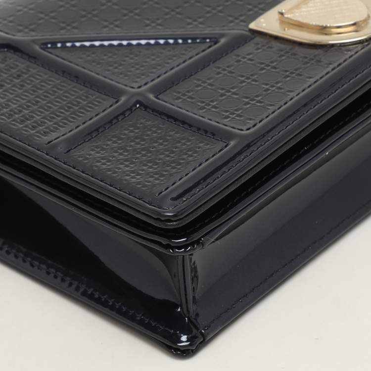 Pre Owned Dior Blue Leather Diorama Wallet on Chain