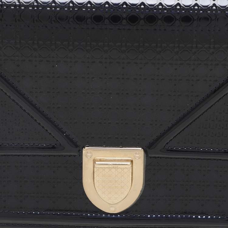 Pre Owned Dior Blue Leather Diorama Wallet on Chain
