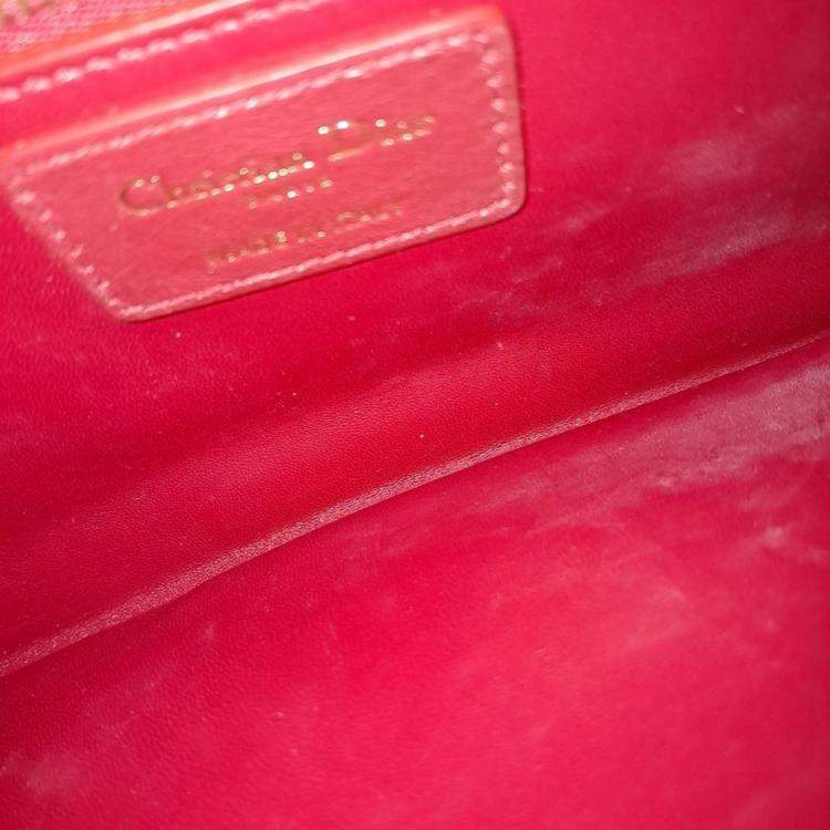 Pre Owned Dior Red Leather 30 Montaine Chain Clutch and Crossbody bag