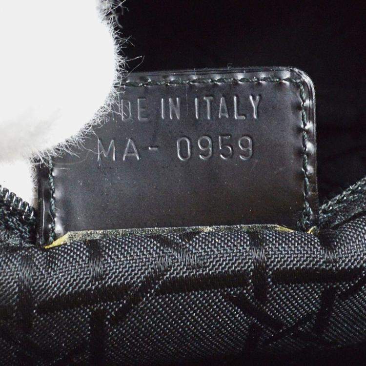 Pre Owned Dior Yellow Black Cheetah Print Canvas, Plastic Lady Dior Handbag