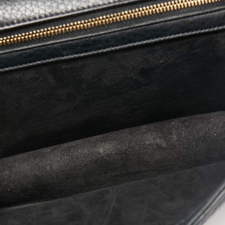 Pre Owned Dior Black Leather Medium Diorama Flap Bag