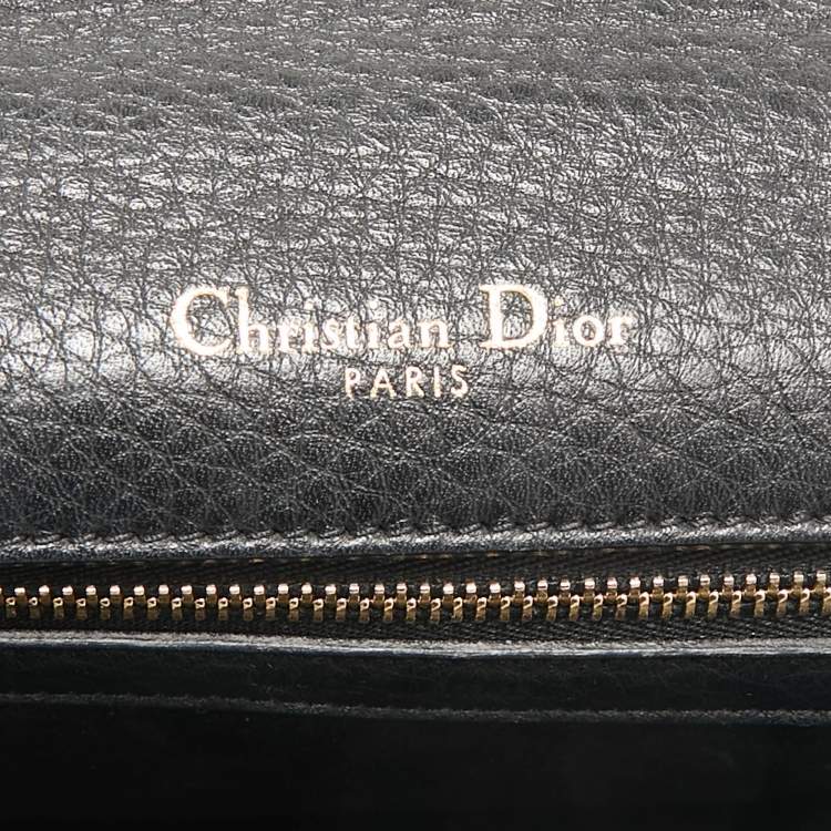 Pre Owned Dior Black Leather Medium Diorama Flap Bag
