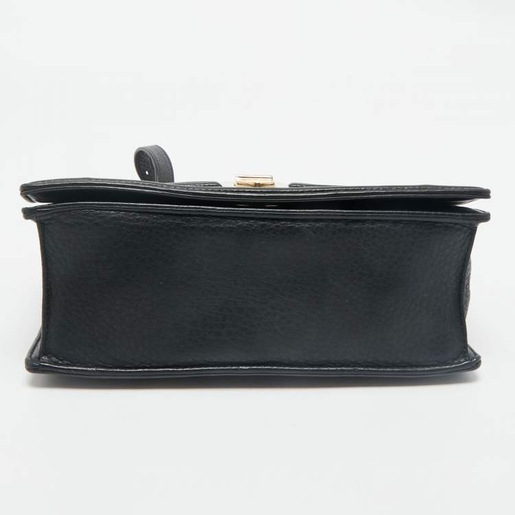 Pre Owned Dior Black Leather Medium Diorama Flap Bag