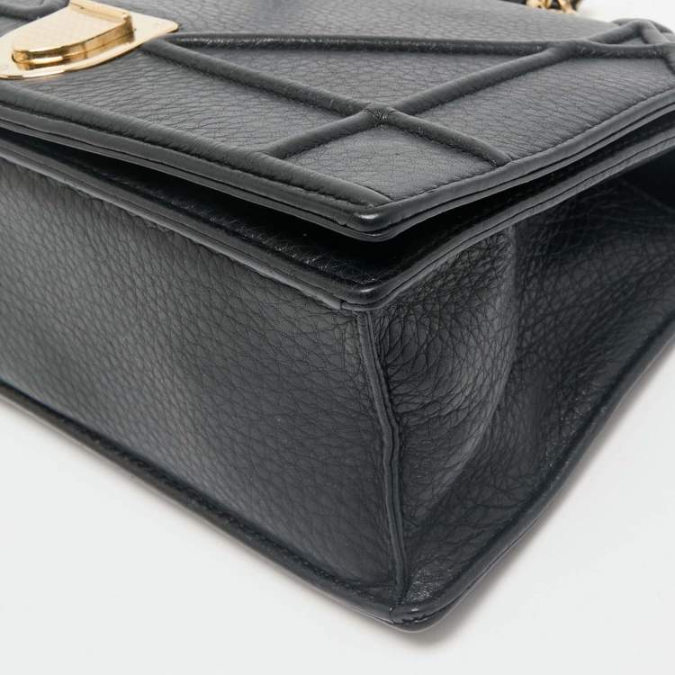 Pre Owned Dior Black Leather Medium Diorama Flap Bag