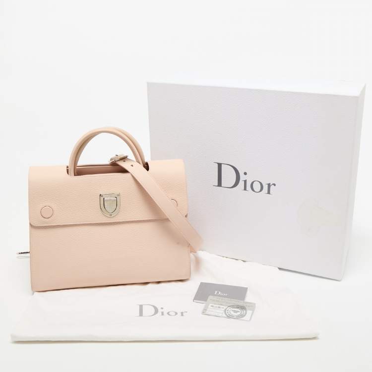 Pre Owned Dior Beige Leather Medium Diorever Tote 