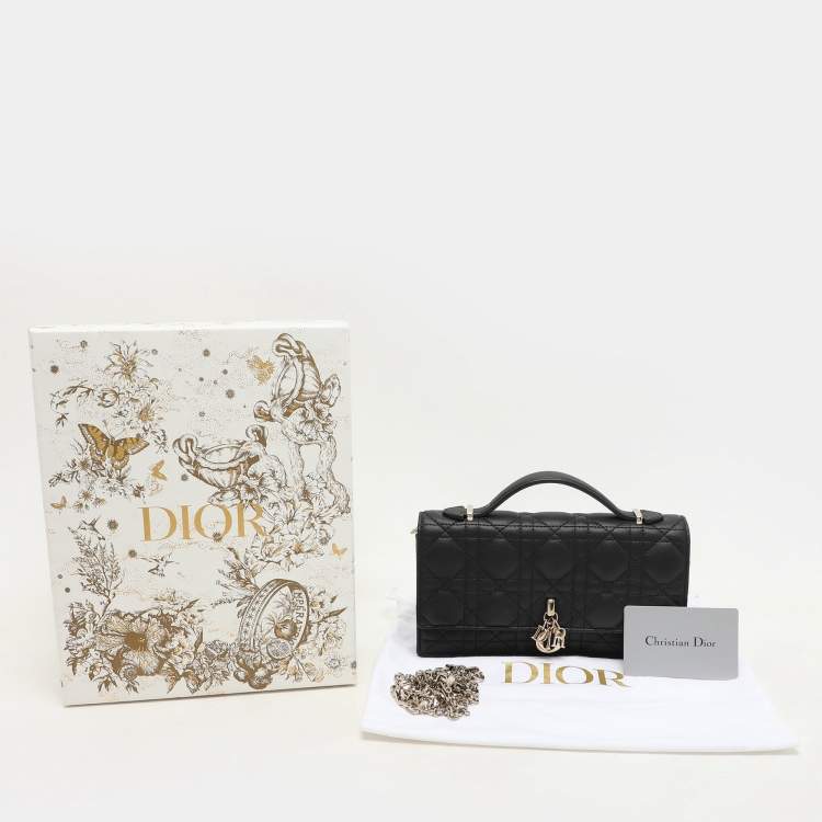 Pre Owned Dior Black Cannage Leather My Dior Pouch