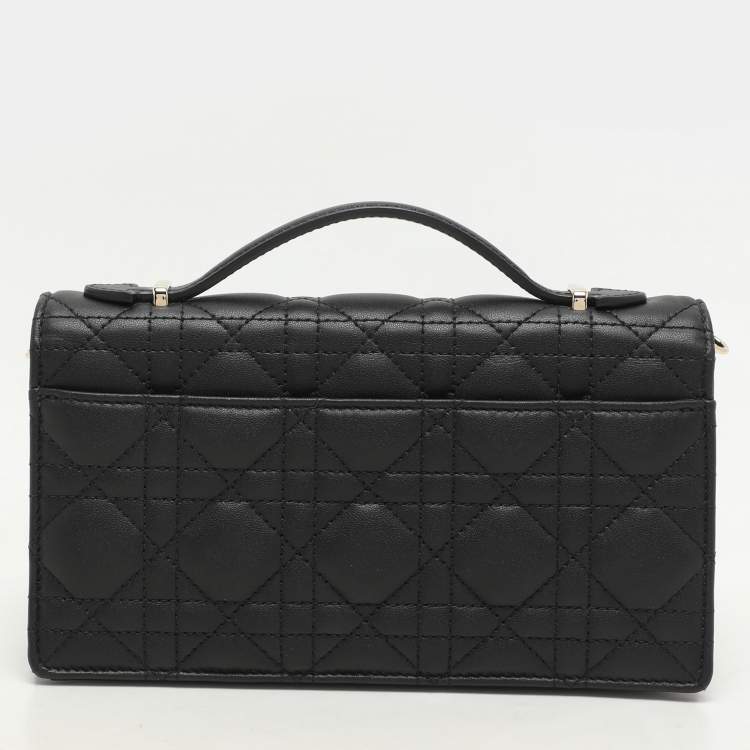 Pre Owned Dior Black Cannage Leather My Dior Pouch
