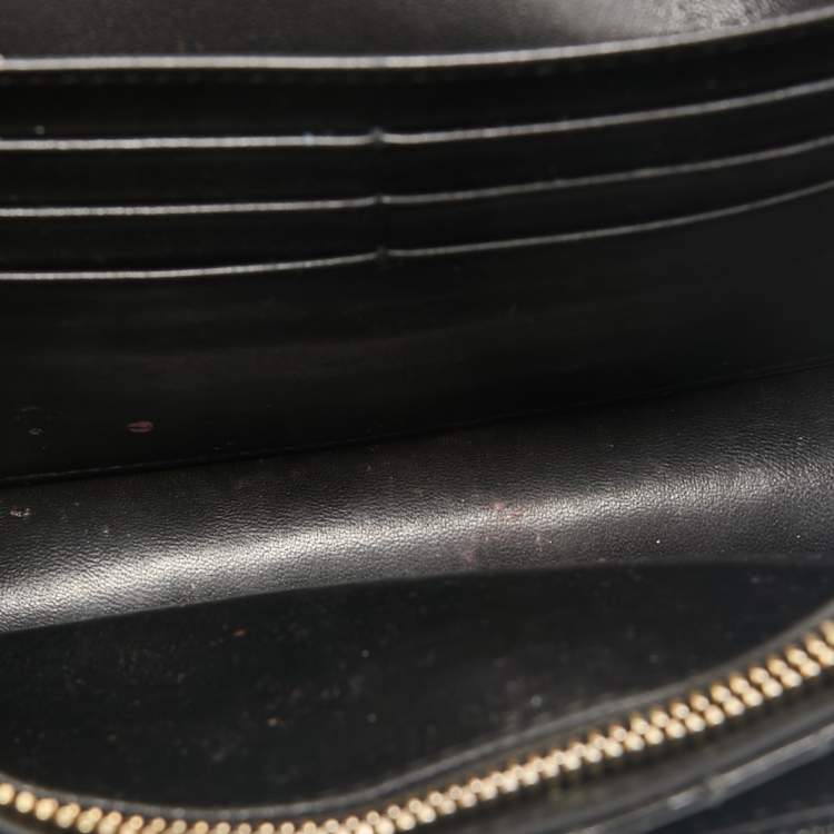 Pre Owned Dior Black Cannage Patent Leather My Dior Daily Chain Pouch