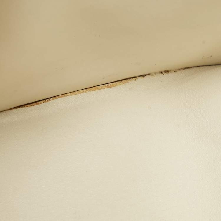 Pre Owned Dior Off White Cannage Stitched Leather Large Diorama Flap Shoulder Bag