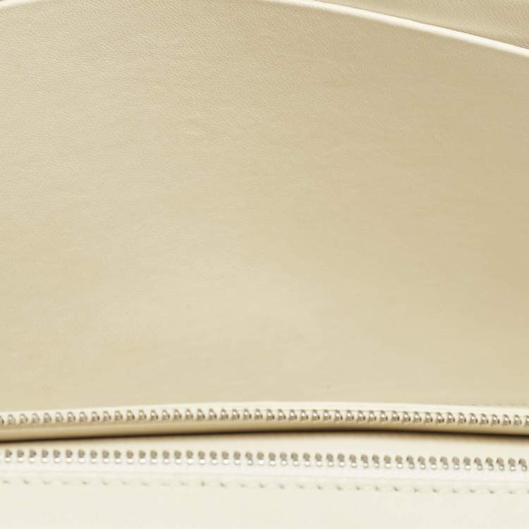 Pre Owned Dior Off White Cannage Stitched Leather Large Diorama Flap Shoulder Bag