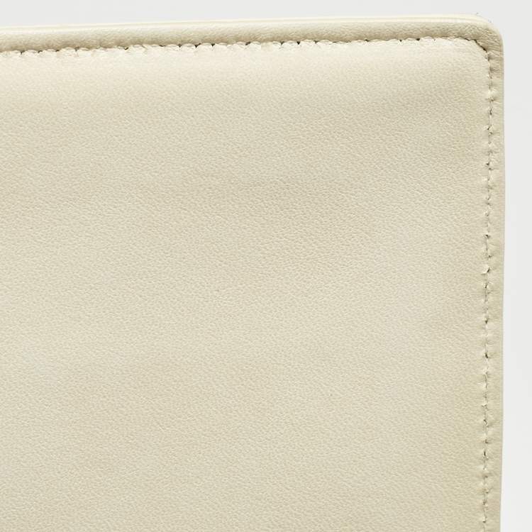 Pre Owned Dior Off White Cannage Stitched Leather Large Diorama Flap Shoulder Bag