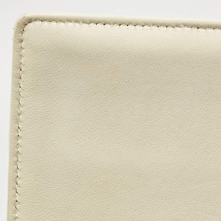 Pre Owned Dior Off White Cannage Stitched Leather Large Diorama Flap Shoulder Bag