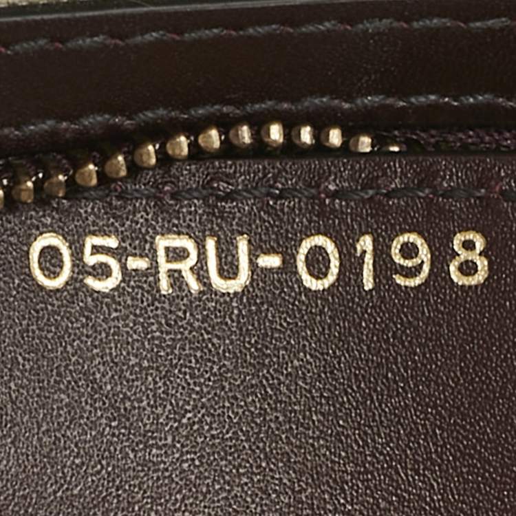 Pre Owned Dior Burgundy Oblique Canvas Saddle Bag
