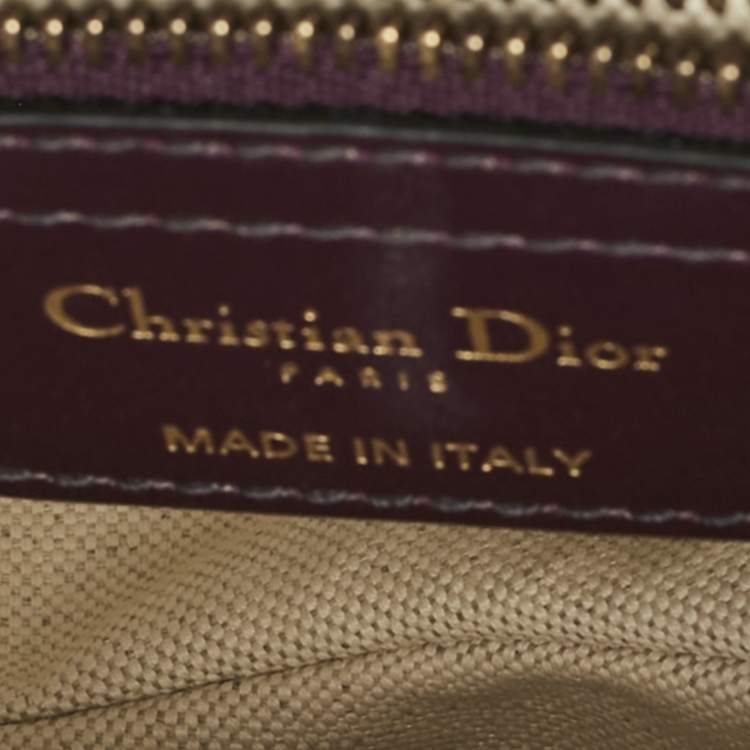 Pre Owned Dior Burgundy Oblique Canvas Saddle Bag