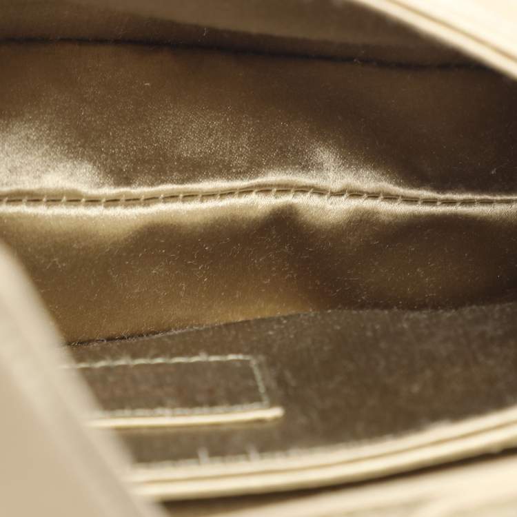 Pre Owned Dior Olive Satin Mini Saddle Bag