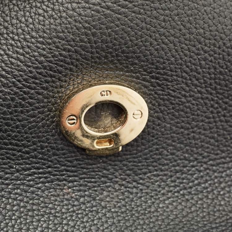 Pre Owned Dior Black Leather Medium Be Dior Flap Bag