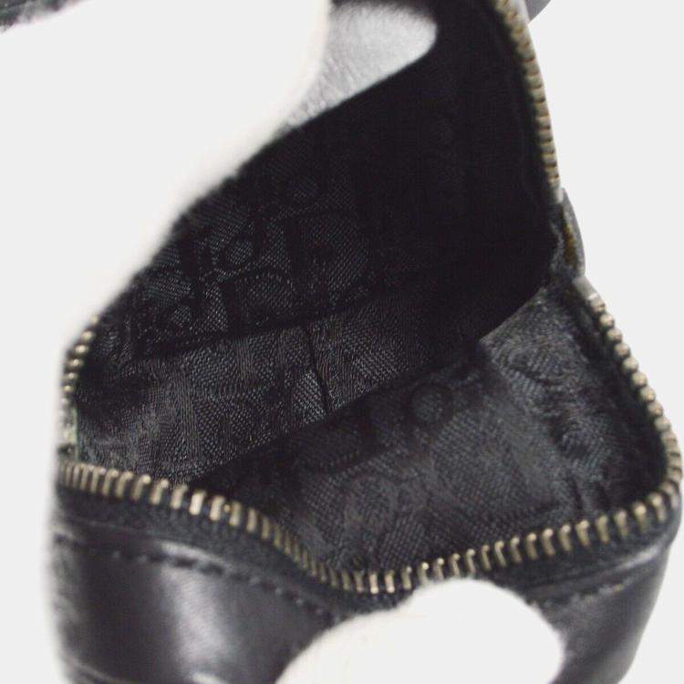 Pre Owned Dior Black Leather Twin Pochette Belt Bum Bag
