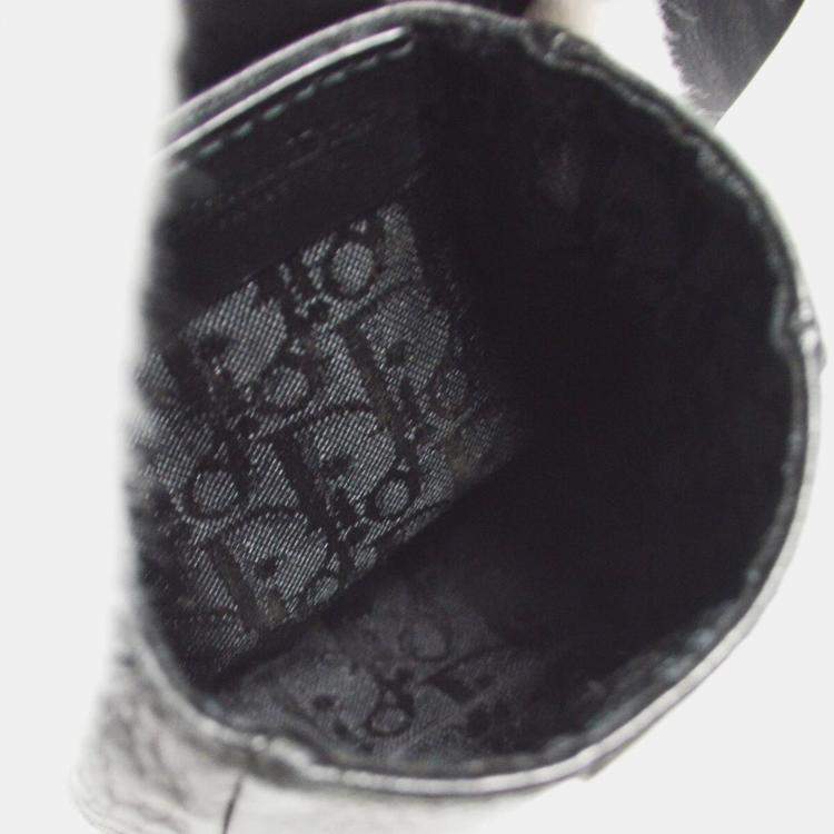 Pre Owned Dior Black Leather Twin Pochette Belt Bum Bag