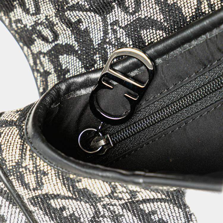 Pre Owned Dior Blue Diorissimo Canvas Saddle Bag