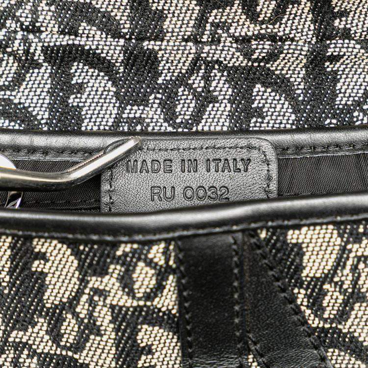 Pre Owned Dior Blue Diorissimo Canvas Saddle Bag