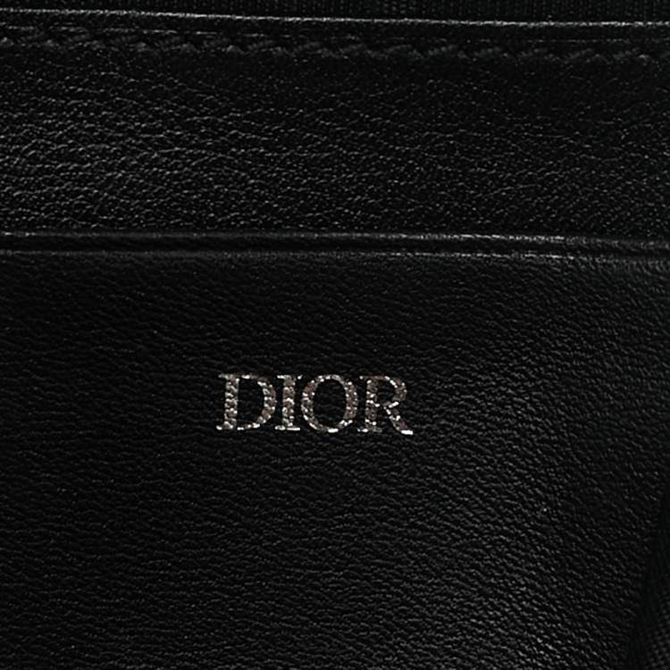 Pre Owned Dior Black Oblique Nylon Double Zip Crossbody Bag