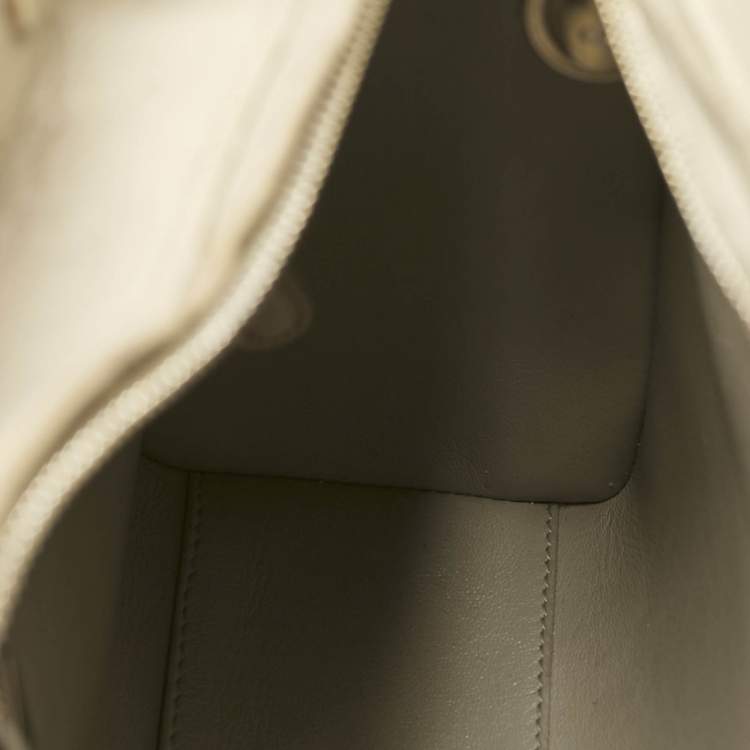 Pre Owned Dior Light Beige Ostrich Large Lady Dior Tote