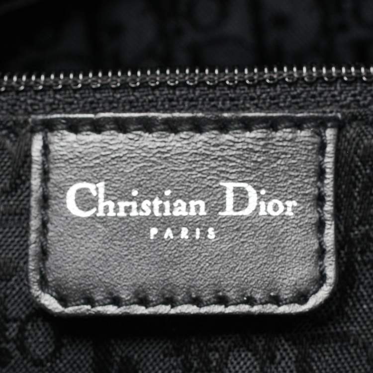 Pre Owned Dior Black Python and Suede Vintage Saddle Bag