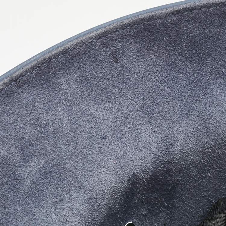 Pre Owned Dior Blue Ultramatte Cannage Leather Small Lady Dior Tote