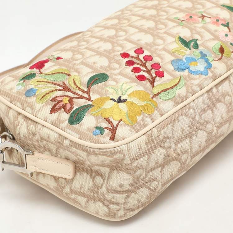 Pre Owned Dior Beige/Cream Diorissimo Canvas and Leather Crossbody Bag