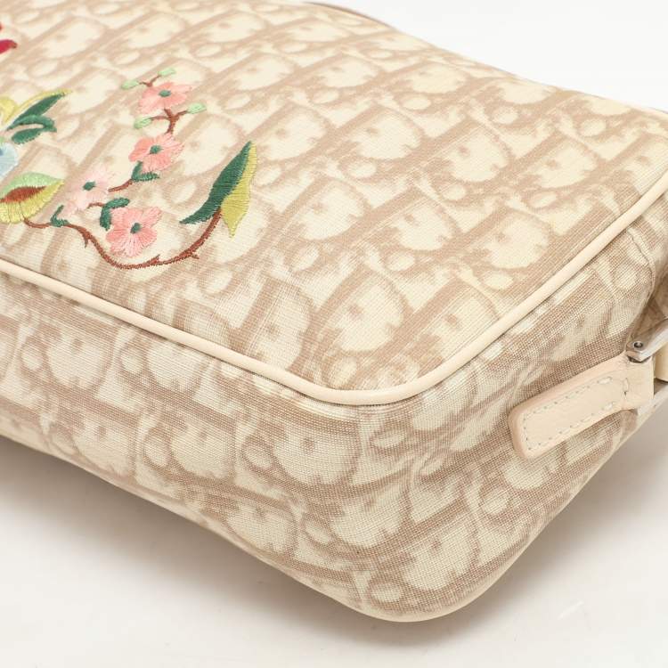 Pre Owned Dior Beige/Cream Diorissimo Canvas and Leather Crossbody Bag