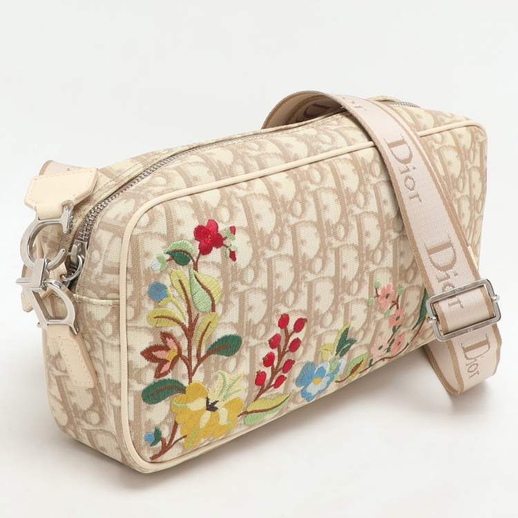 Pre Owned Dior Beige/Cream Diorissimo Canvas and Leather Crossbody Bag