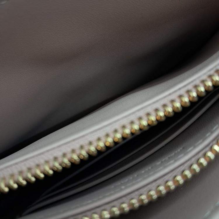 Pre Owned Dior Pink Leather Caro Chain Zipper Pouch and Crossbody Bag