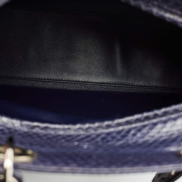 مملوكة مسبقًا Dior Violet Python Large Lady Dior Tote