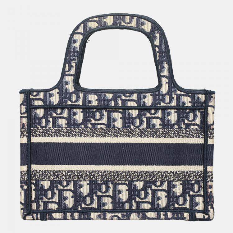 Pre Owned Dior Blue Mini Book Tote Bag