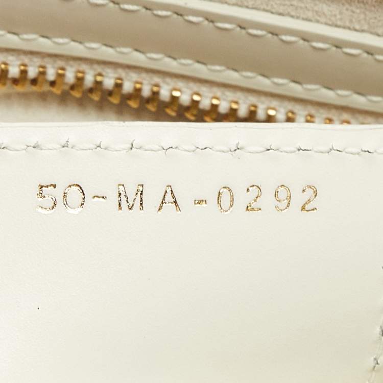 Pre Owned Dior Cream Macrocannage Leather Medium Nomad Shoulder Bag