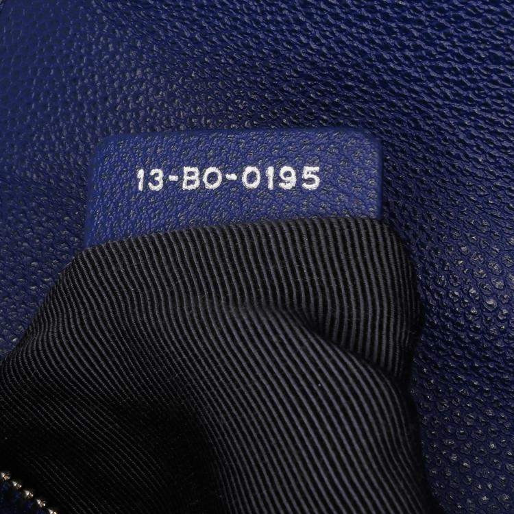 Pre Owned Dior Blue Medium Grained Calfskin Diorama Flap