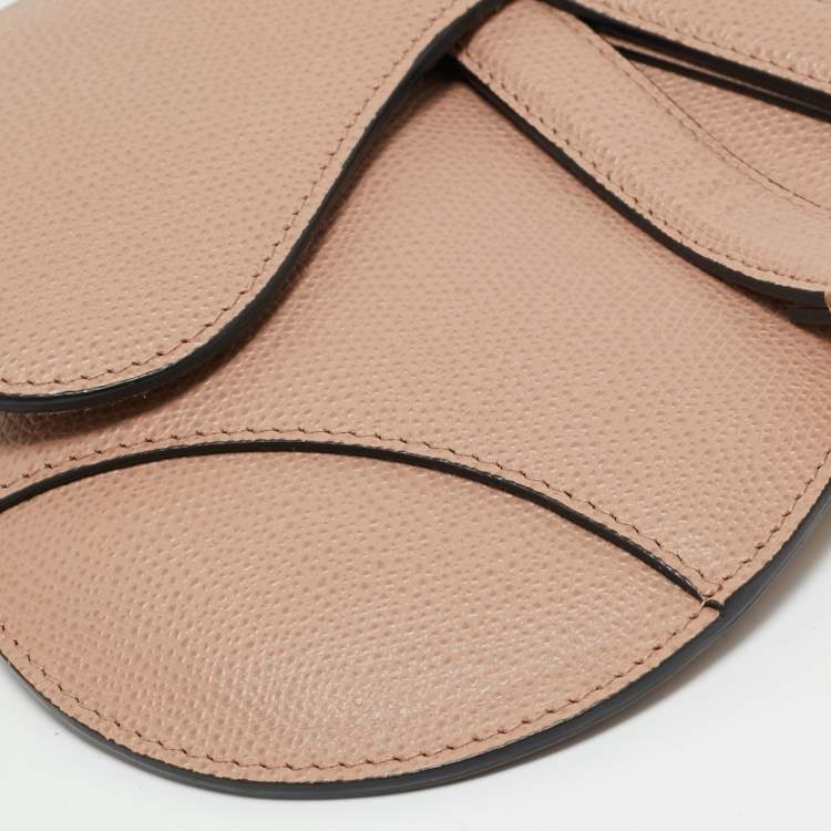 Pre Owned Dior Beige Leather Saddle Convertible Belt Bag
