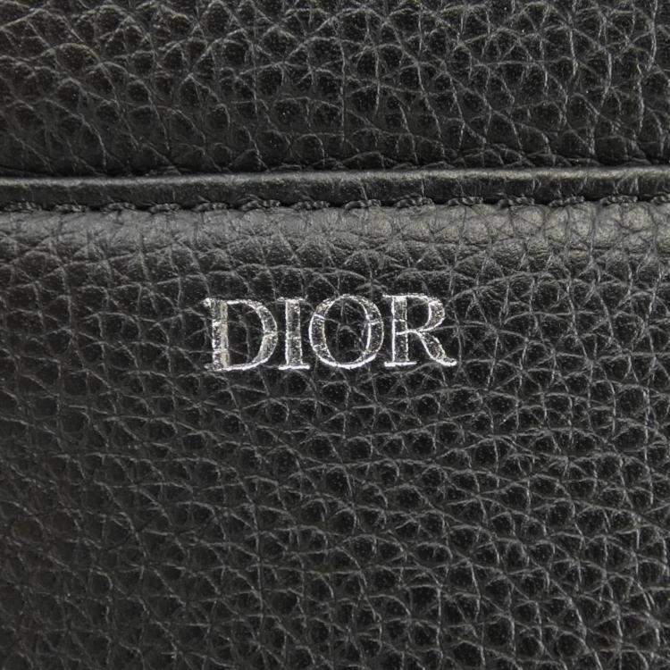Pre Owned Dior Saddle Black Leather Shoulder Bag