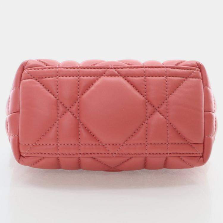 Pre Owned Dior DiorTravel Nomad Small Macrocannage Quilt Calfskin Pouch