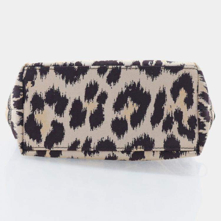 Pre Owned Dior Diortravel Nomad Small Canvas Leopard Pouch
