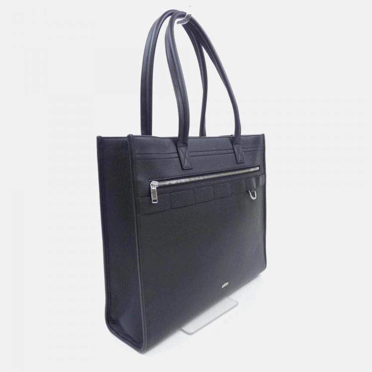 Pre Owned Dior Black Leather Tote Bag