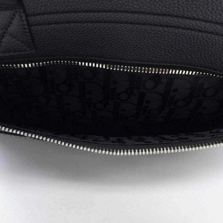 Pre Owned Dior Black Leather Tote Bag
