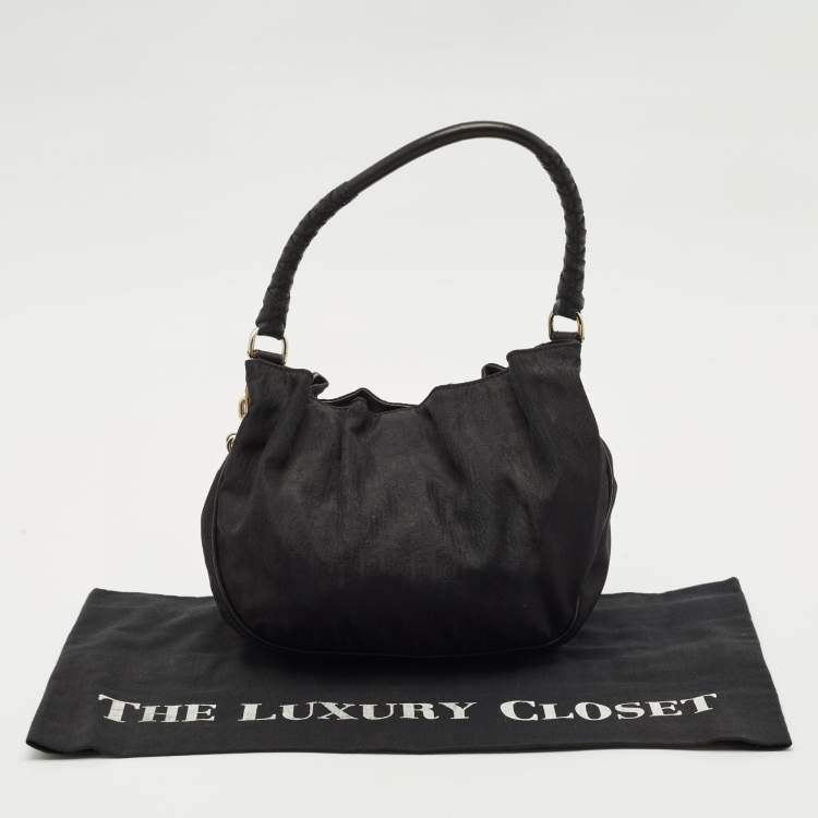 Pre Owned Dior Black Diorissimo Nylon Lovely Hobo